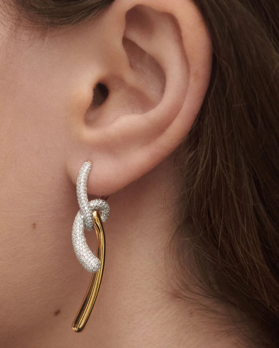 Pavé Twist Hoops by PDPaola - At Present Jewelry