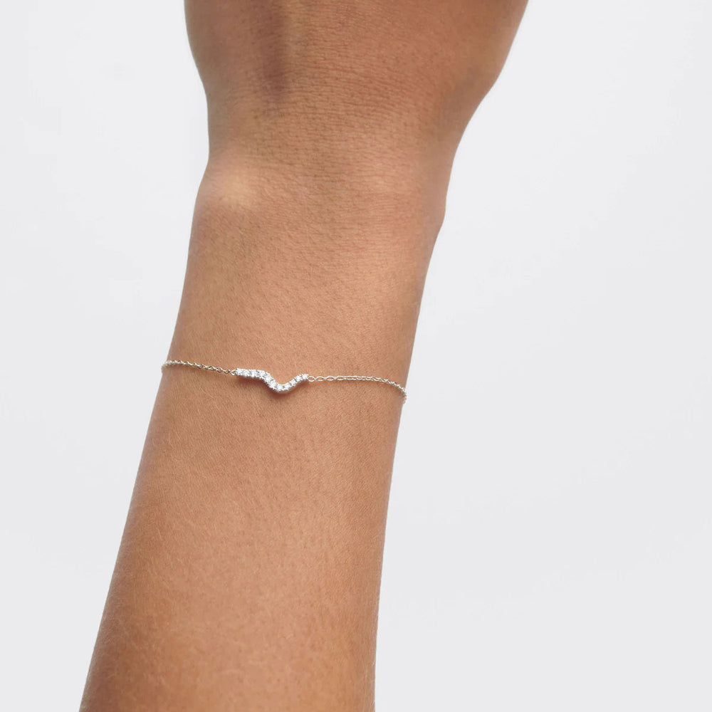 Diamonds and White Gold Flow Bracelet by PDPaola - At Present Jewelry