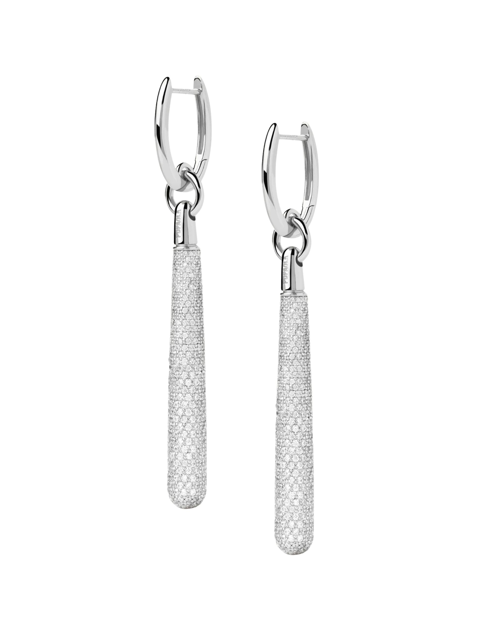 Pavé Supreme Jupiter Silver Hoops