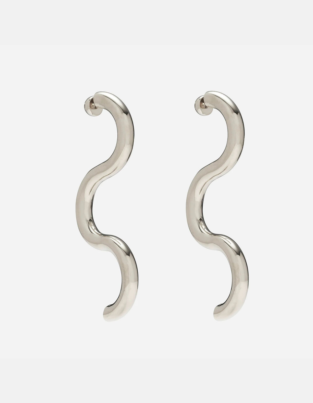 Serpentine Earrings in Silver by Lady Grey - At Present Jewelry