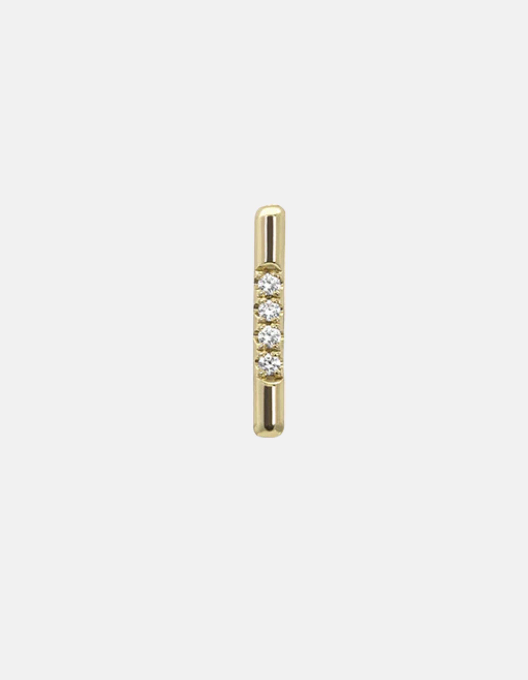 Pavé Linea Stud Earring by White/Space - At Present Jewelry