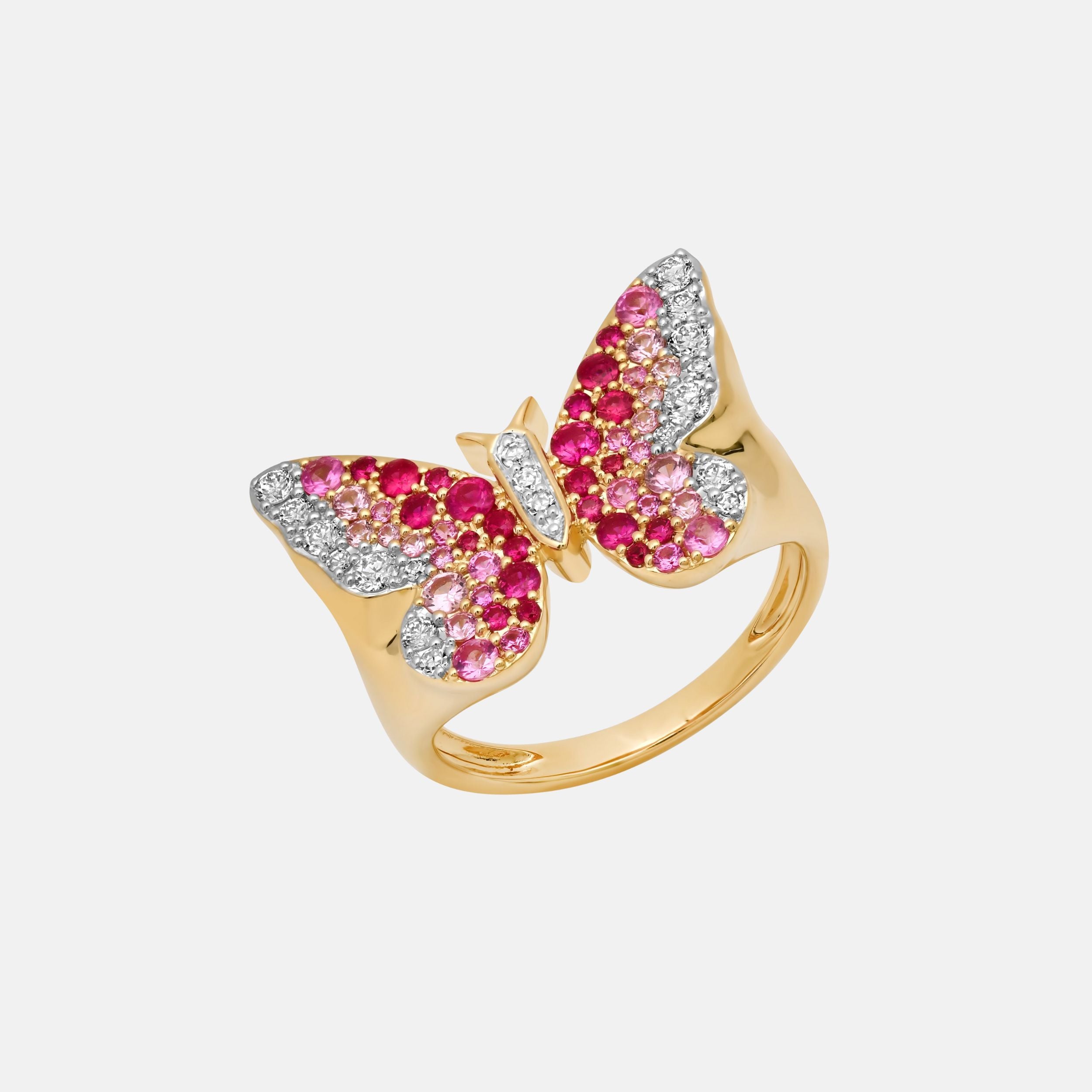 Ombré Butterfly Signet Ring by Eriness - At Present Jewelry