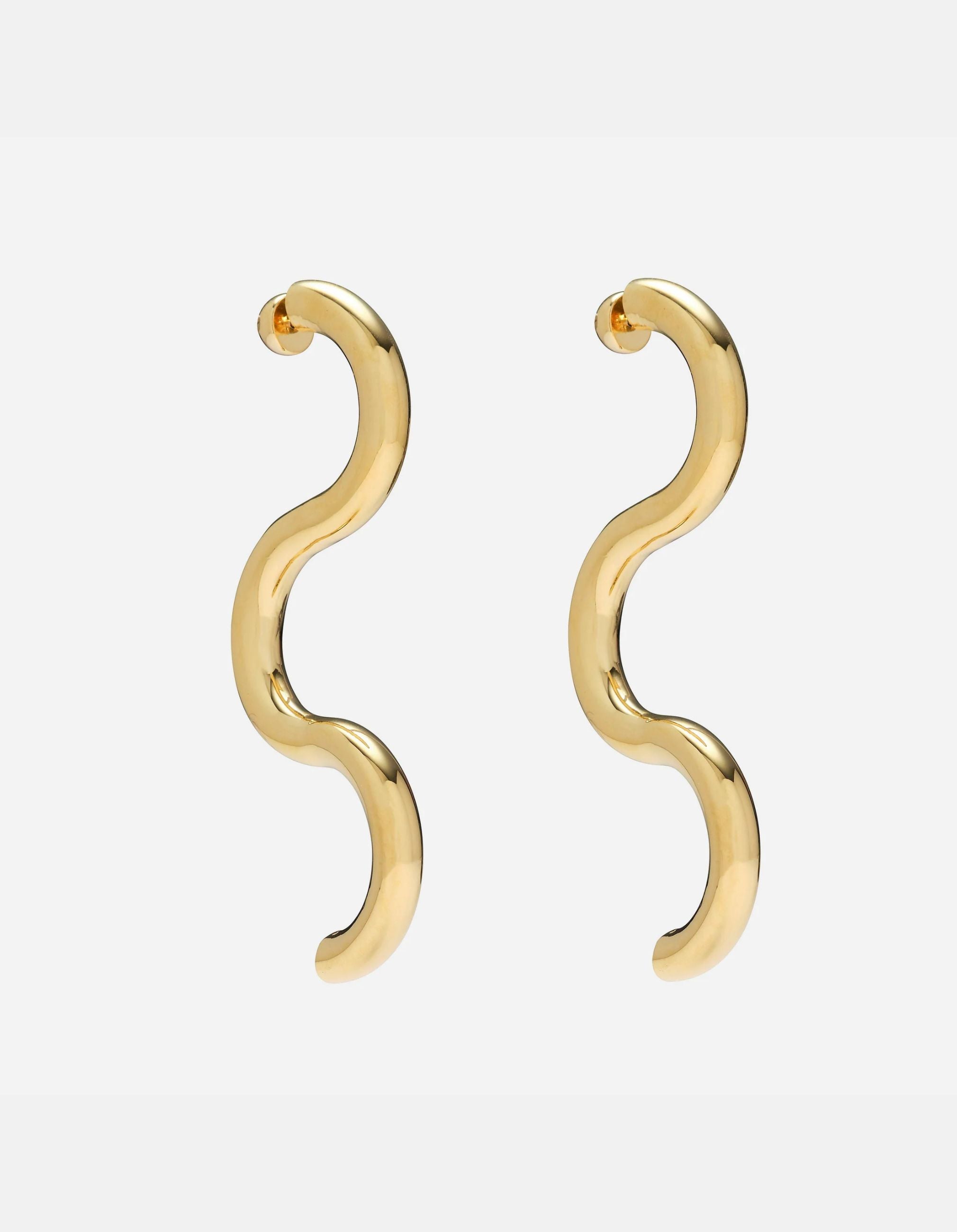 Serpentine Earrings in Gold by Lady Grey - At Present Jewelry