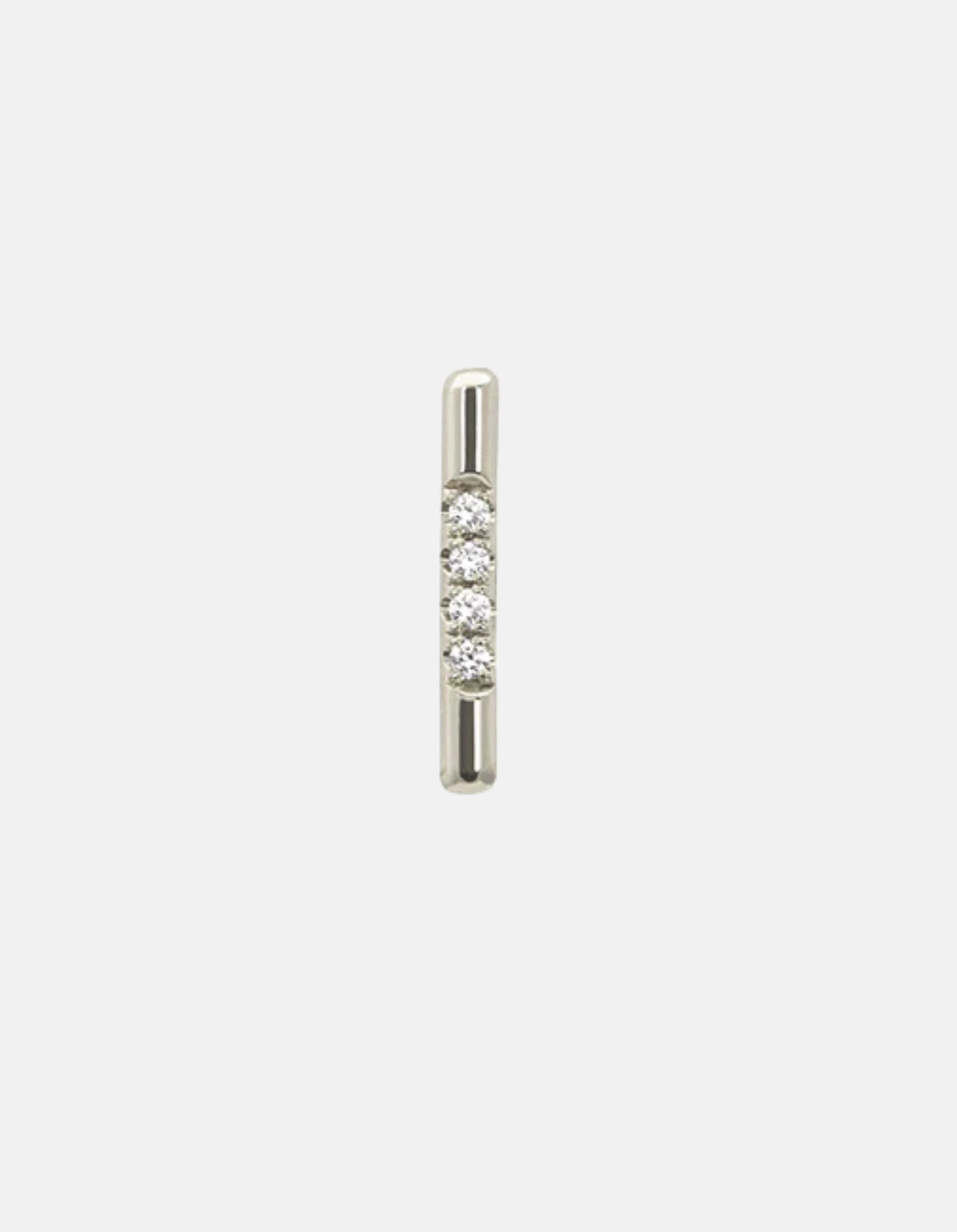 Pavé Linea Stud Earring by White/Space - At Present Jewelry
