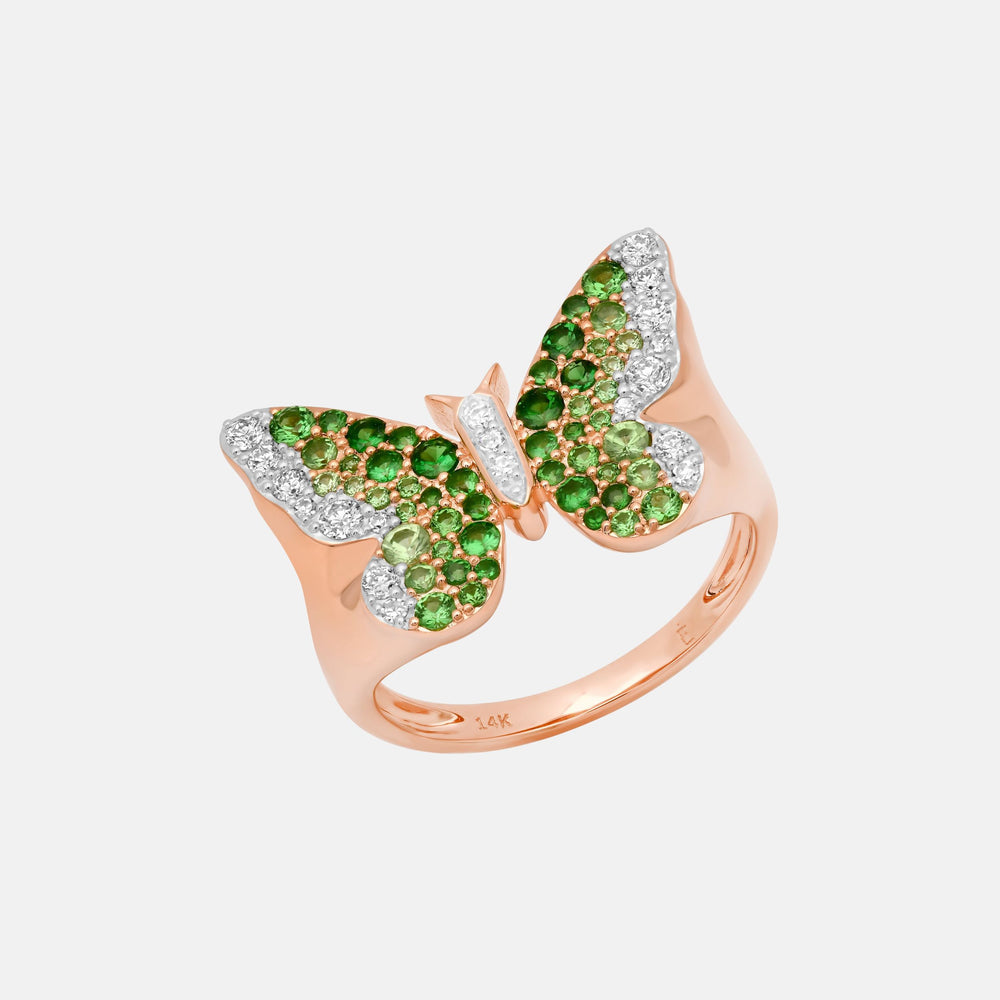 Ombré Butterfly Signet Ring by Eriness - At Present Jewelry