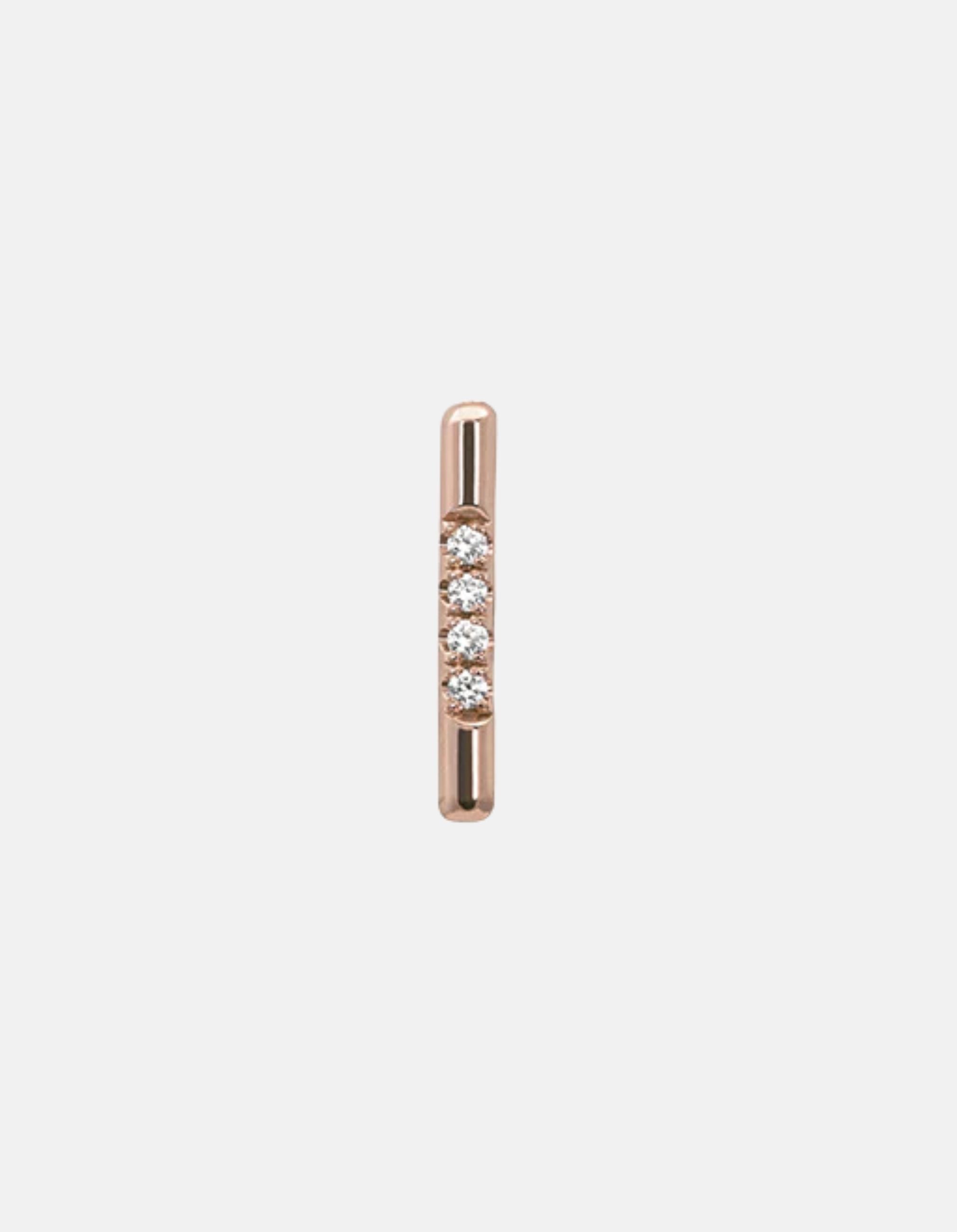 Pavé Linea Stud Earring by White/Space - At Present Jewelry