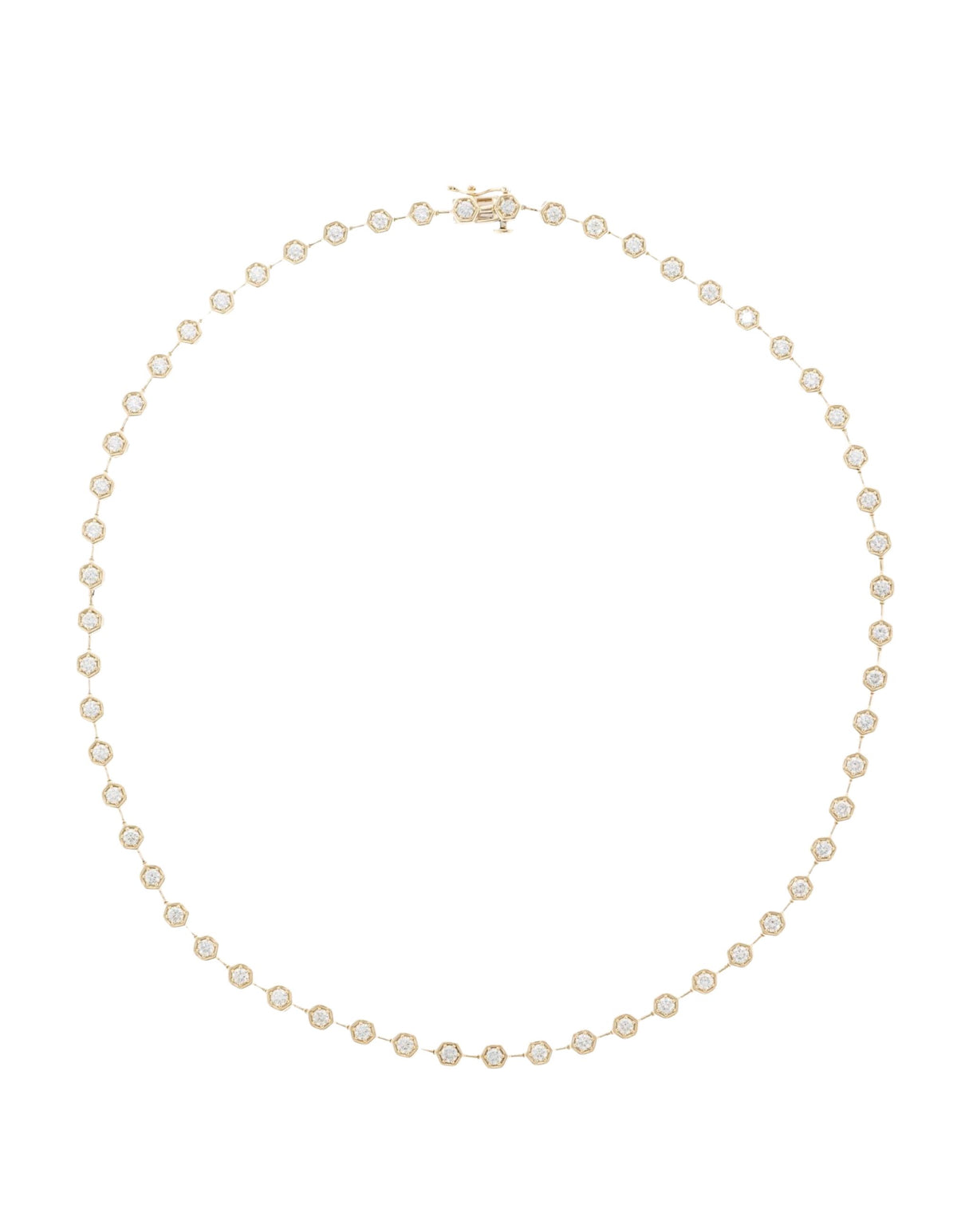 Diamond Hex Tennis Necklace