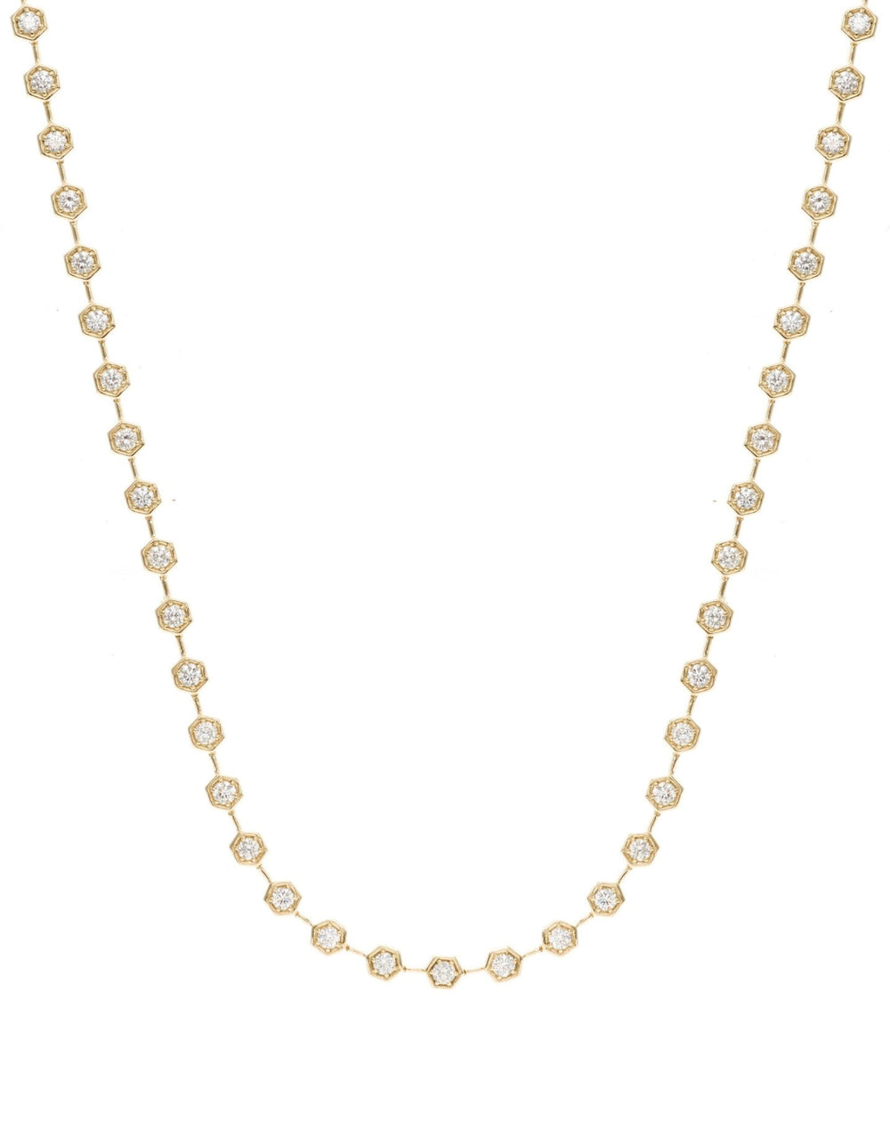 Diamond Hex Tennis Necklace
