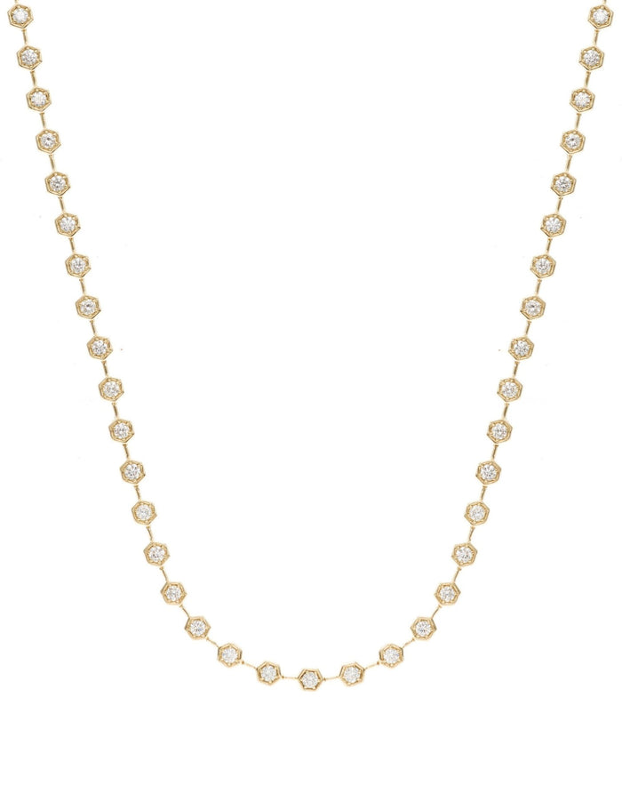 Diamond Hex Tennis Necklace