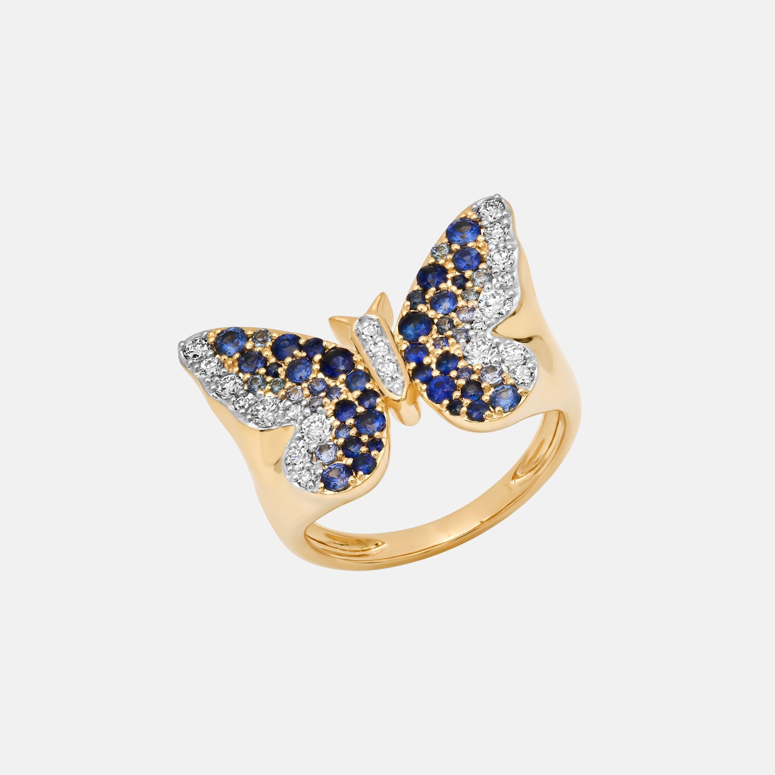 Ombré Butterfly Signet Ring by Eriness - At Present Jewelry