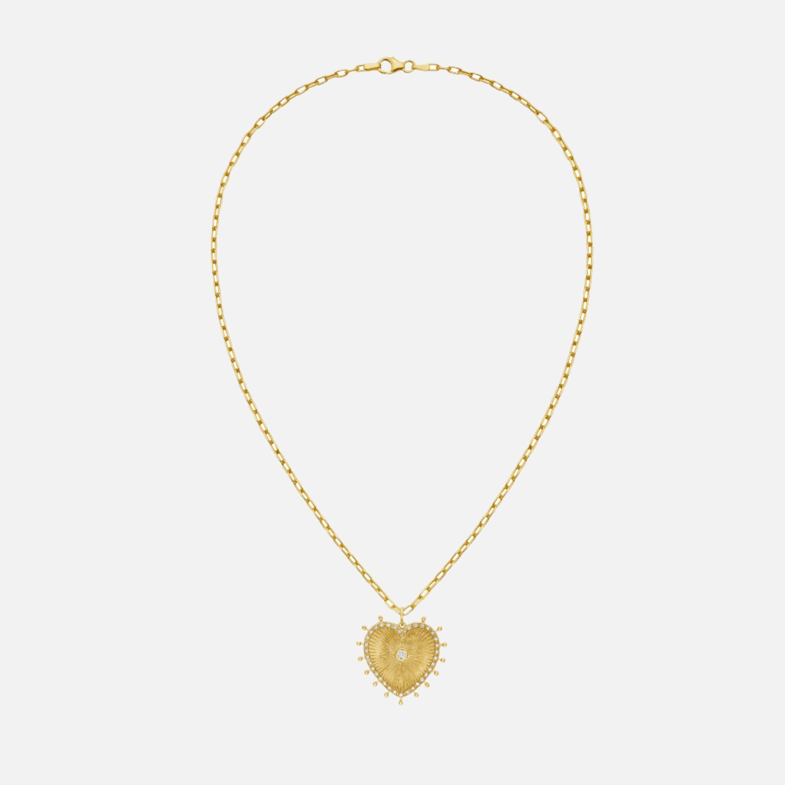 Cassandane Diamond Heart Pendant, Medium