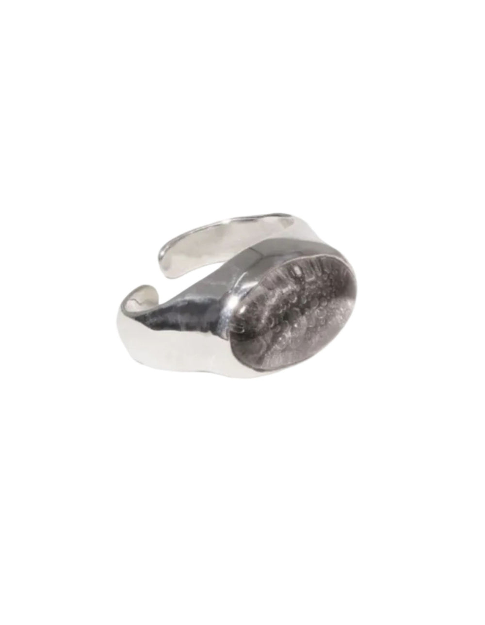 Oval Sculpture Ear Cuff