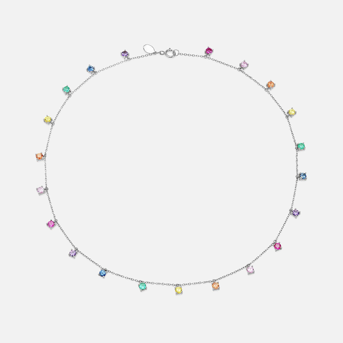 Infinite Rainbow Charm Necklace