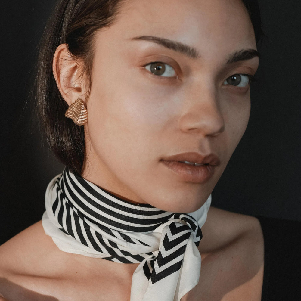 Fluted Shell Earrings by Anita Berisha - At Present Jewelry