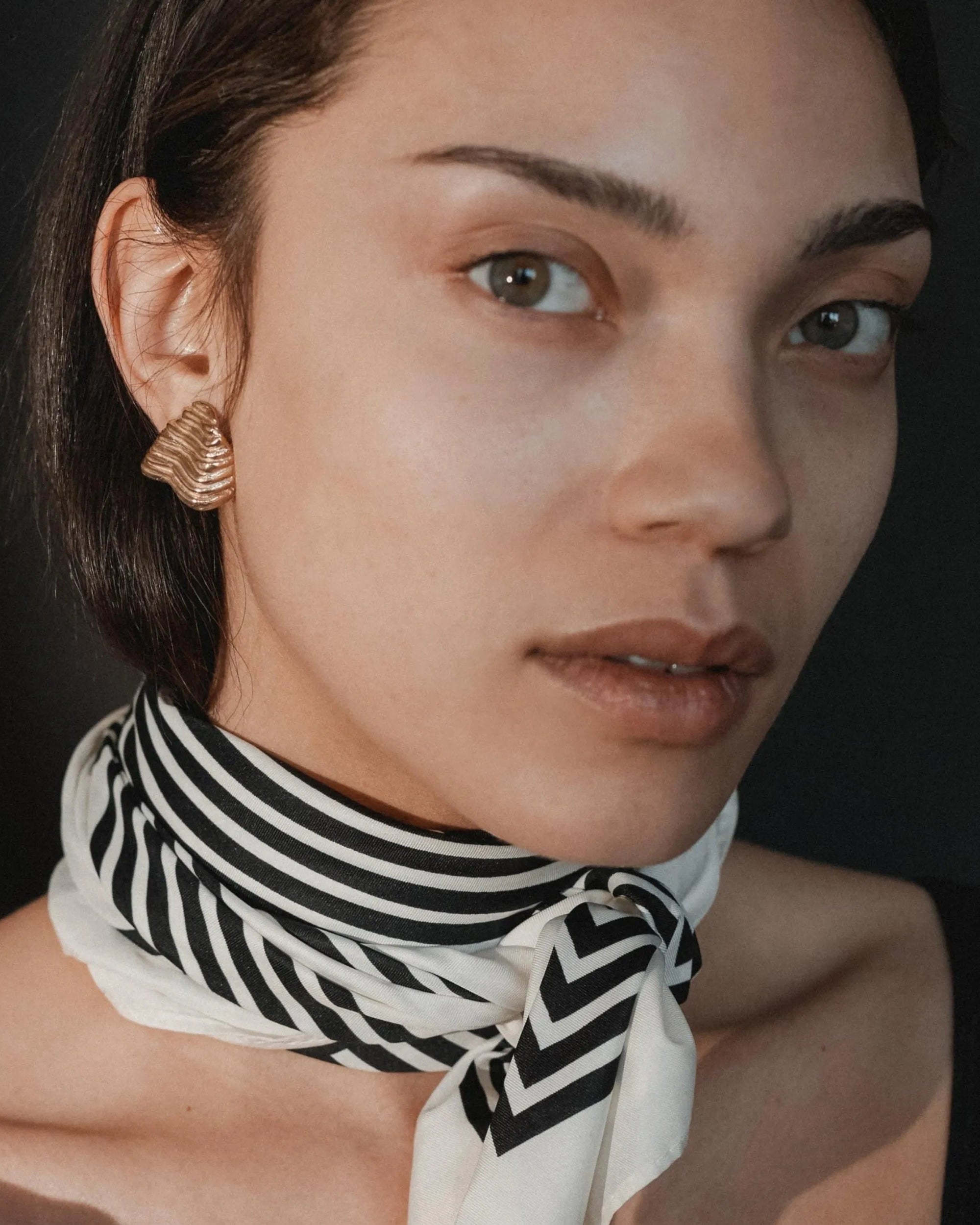 Fluted Shell Earrings by Anita Berisha - At Present Jewelry