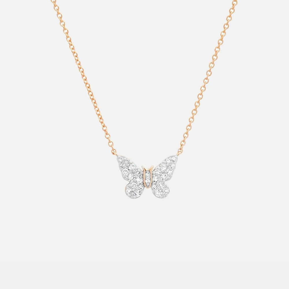 Mini Diamond Butterfly Necklace by Eriness - At Present Jewelry