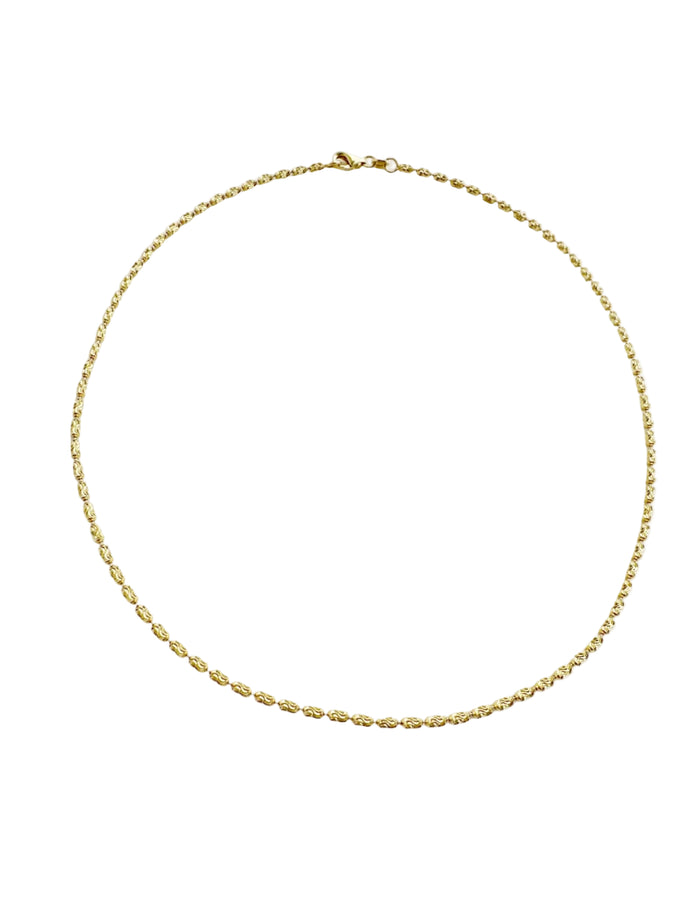 Large Diamond Cut Barrel Chain by Rebecca Pinto - At Present Jewelry