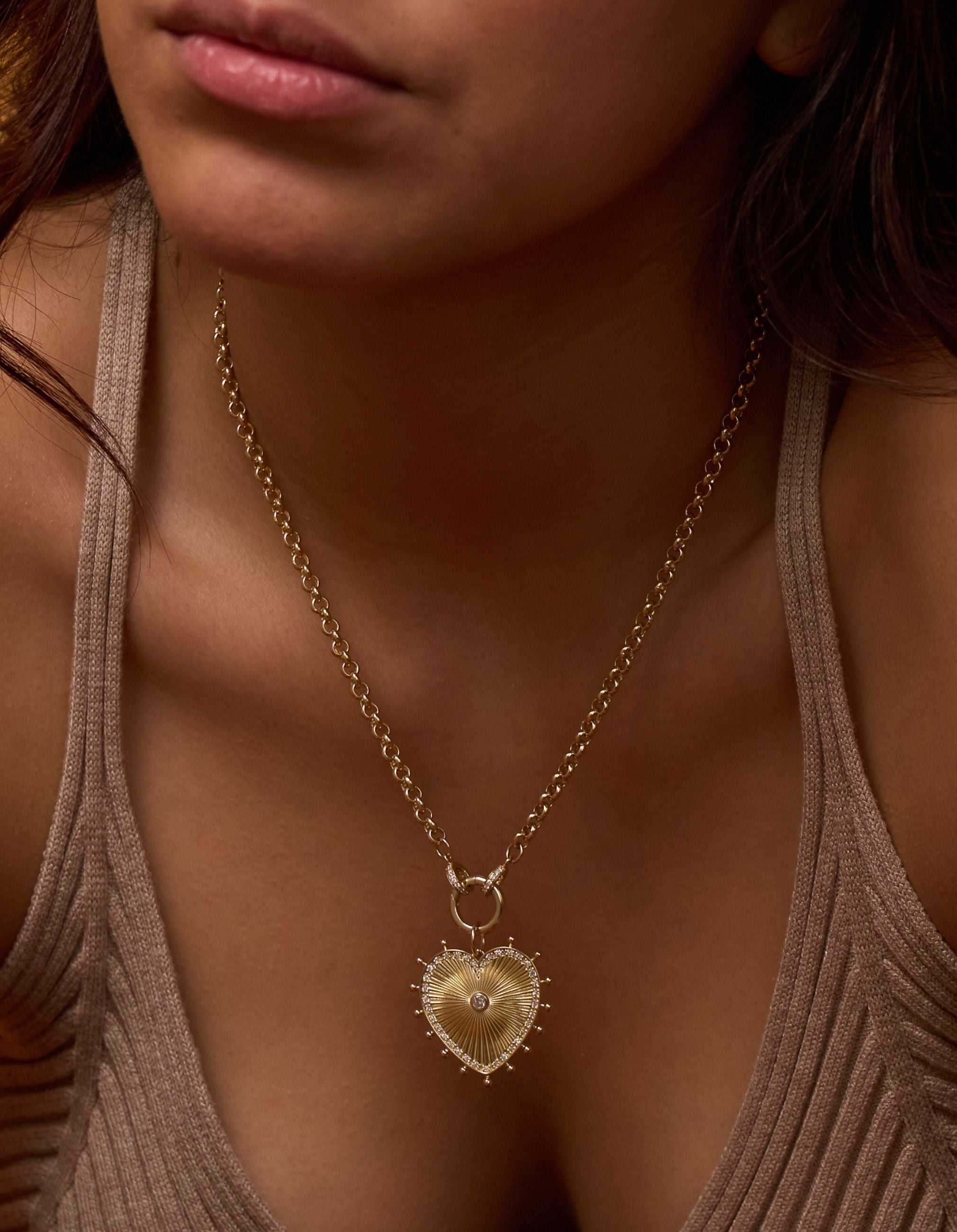 Cassandane Medium Diamond Heart Pendant