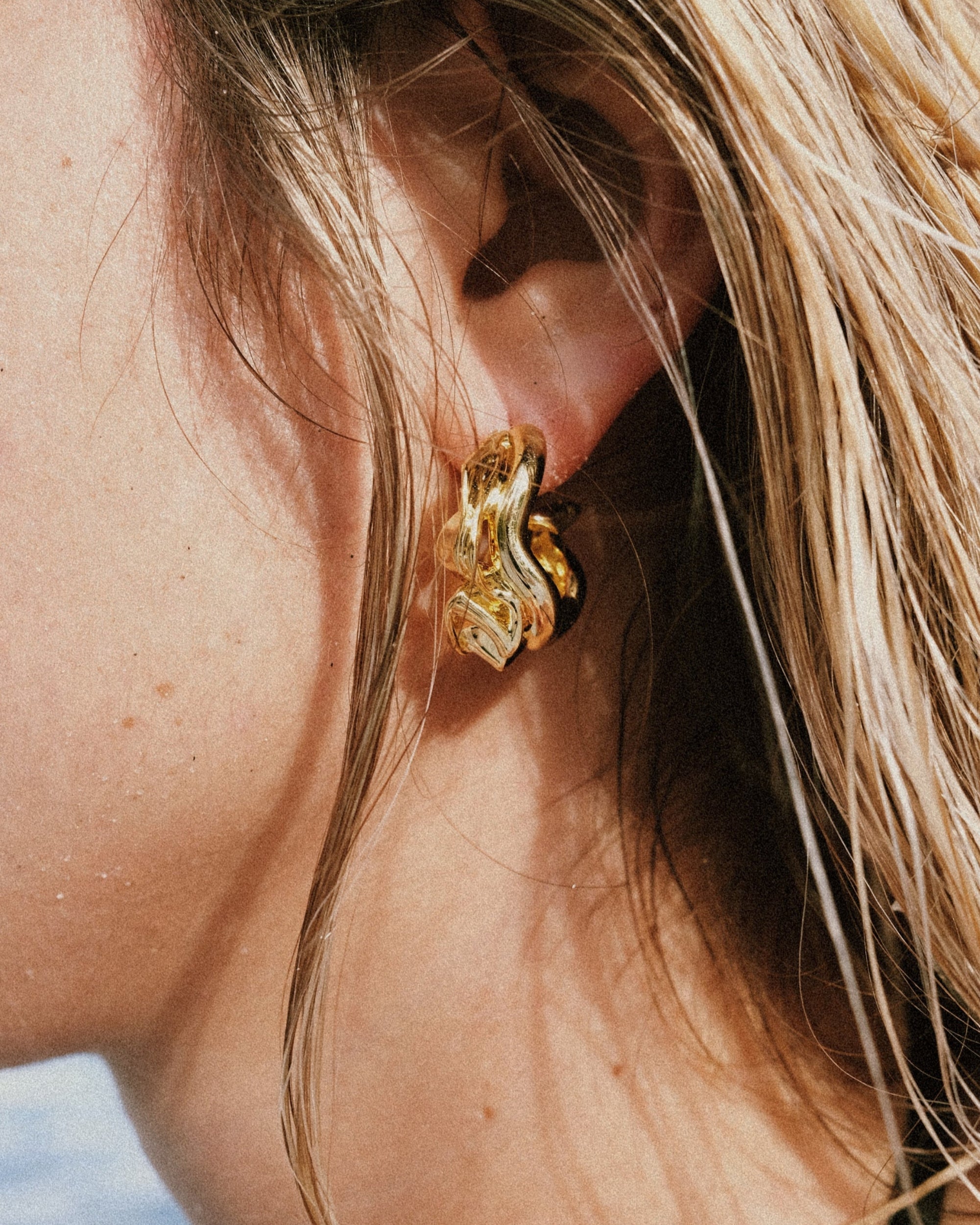 It's Calm After the Storm Earrings, Gold by Anita Berisha - At Present Jewelry