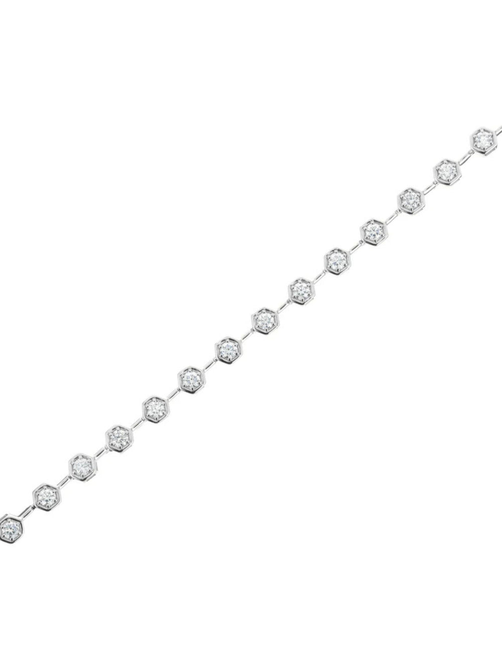 Diamond Hex Tennis Bracelet