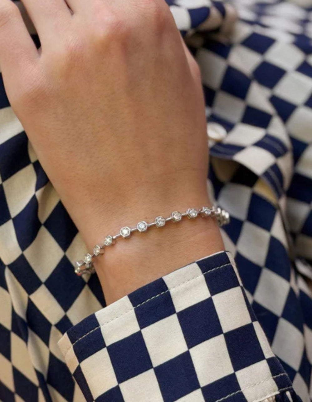 Diamond Hex Tennis Bracelet