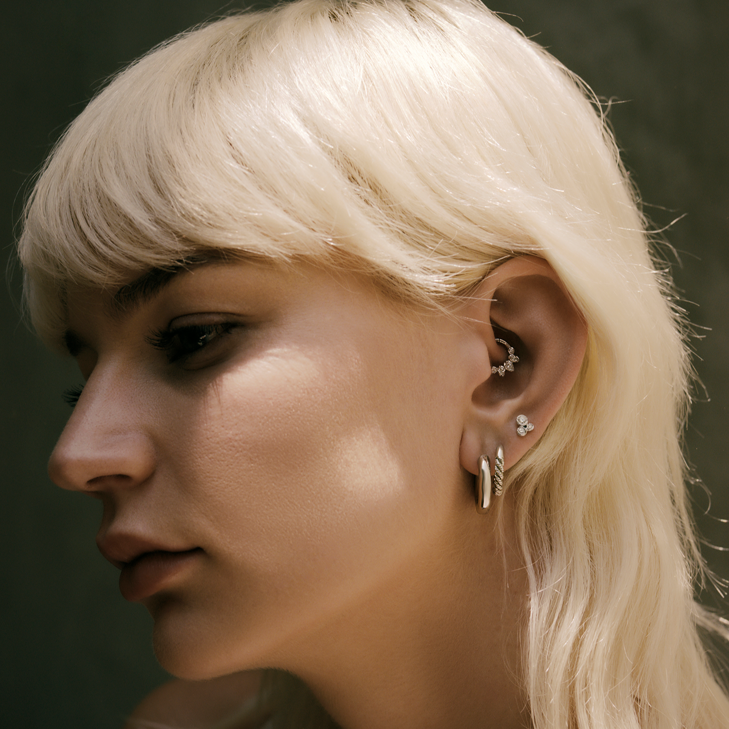 Trio molten stud earring by Pamela Love