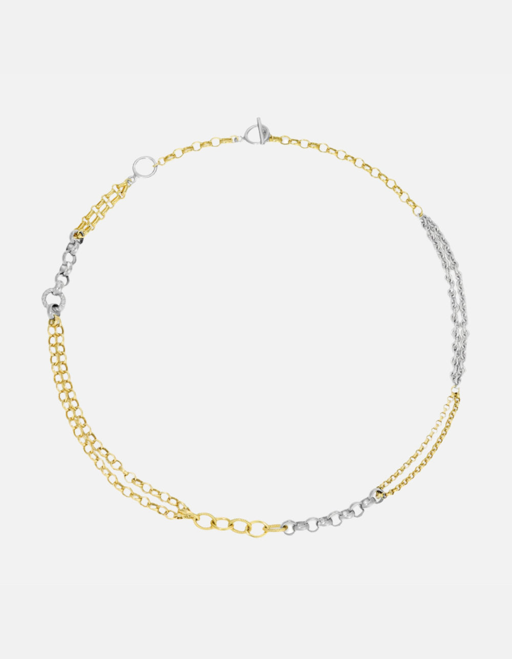 Patchwork Chain Necklace by Monbouquette - At Present Jewelry