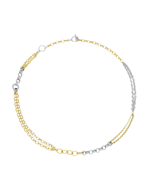 Patchwork Chain Necklace by Monbouquette - At Present Jewelry