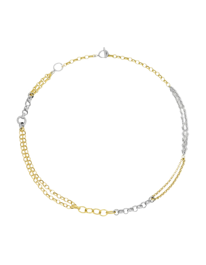 Patchwork Chain Necklace by Monbouquette - At Present Jewelry