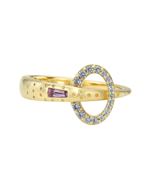 Cosmic Bloom Supernova Line Ring by Meredith Young - At Present Jewelry