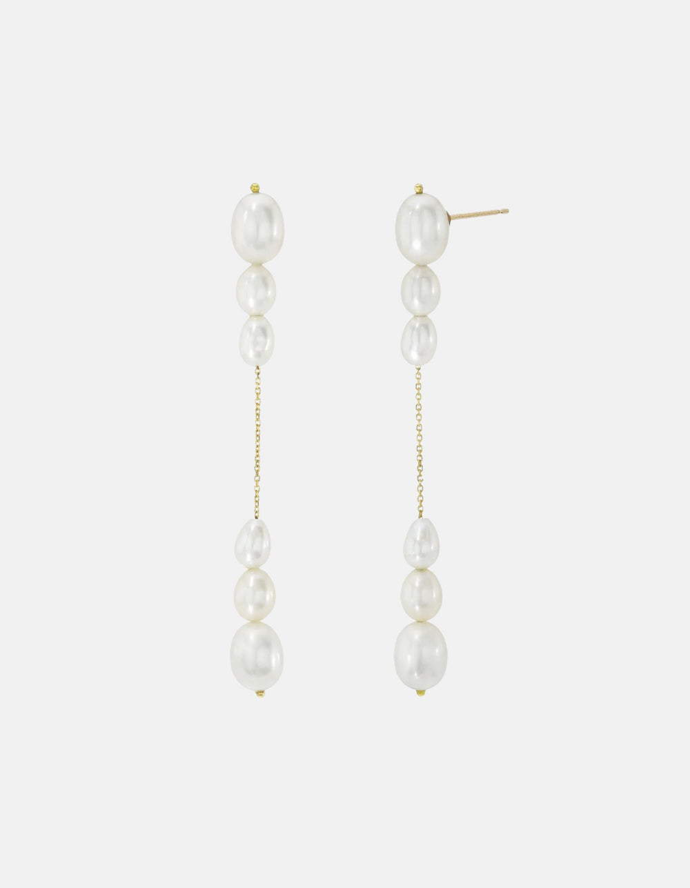 Lucia Graduated Earrings, White by White/Space - At Present Jewelry