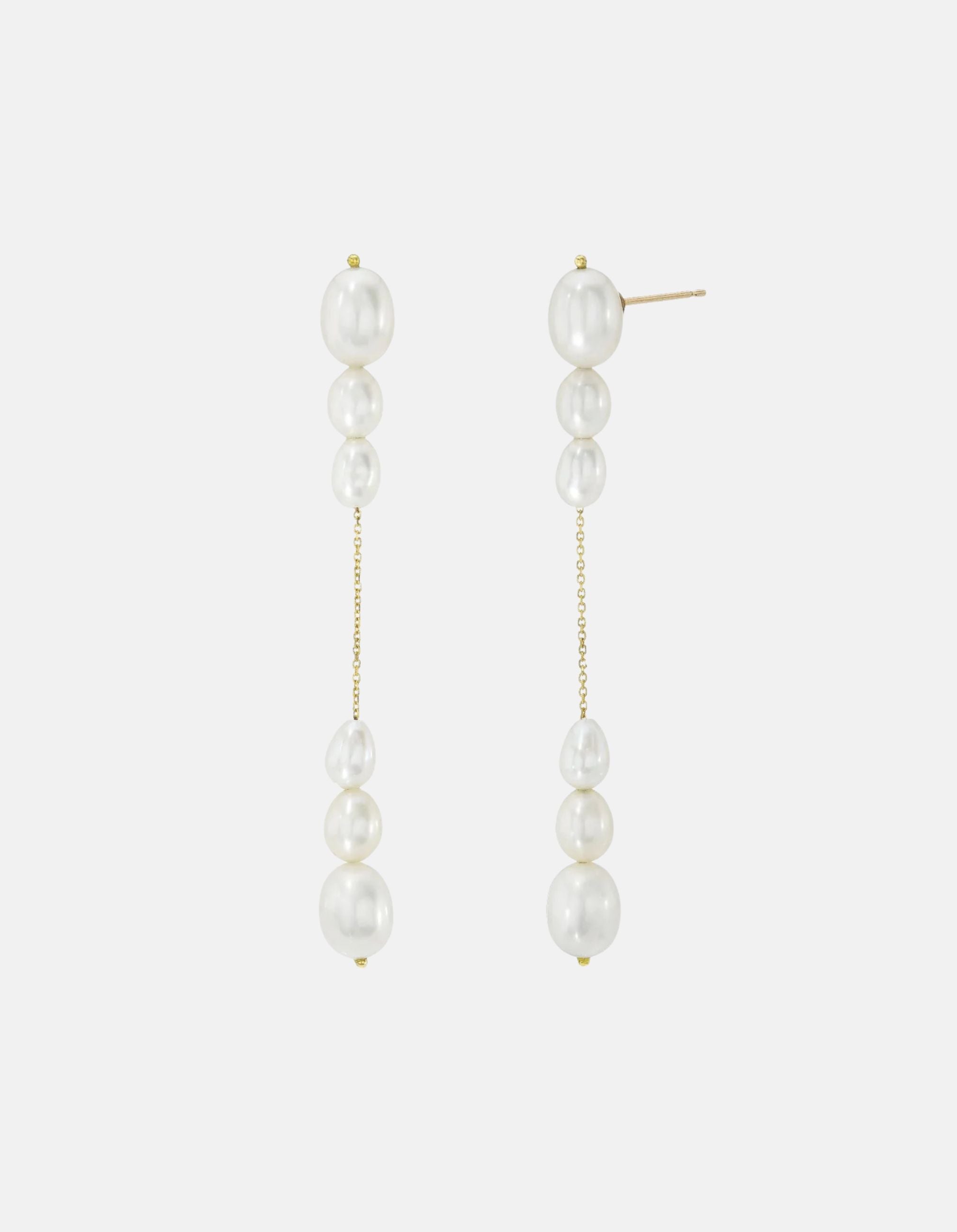 Lucia Graduated Earrings, White by White/Space - At Present Jewelry