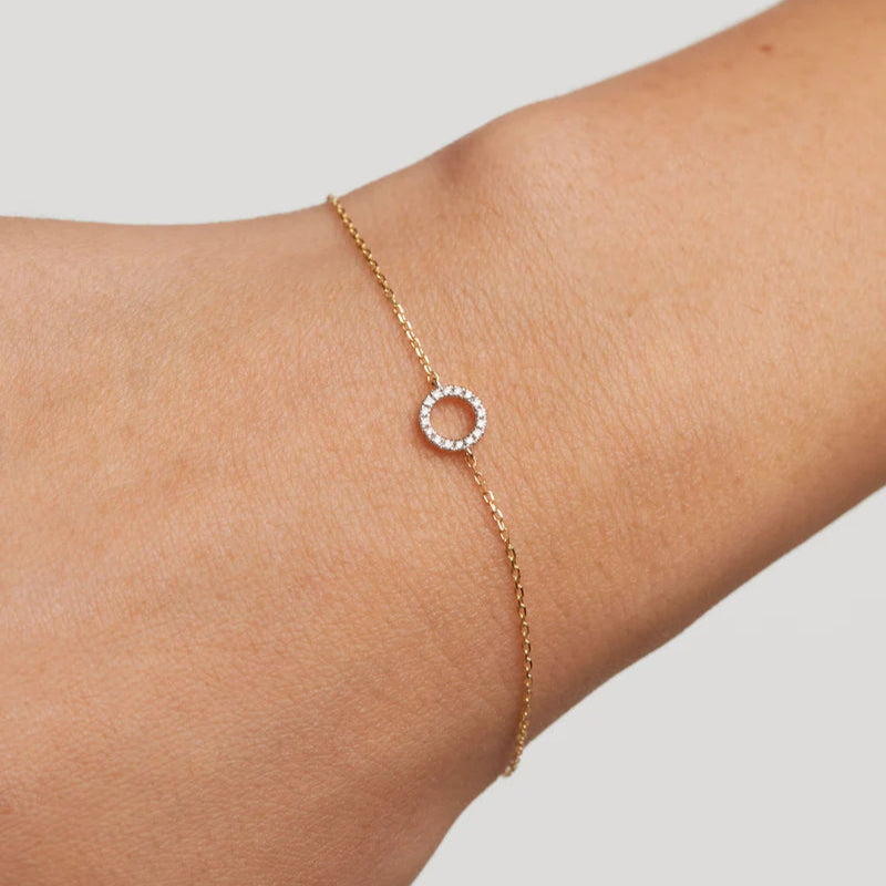 Diamonds and Gold Circle Bracelet by PDPaola - At Present Jewelry