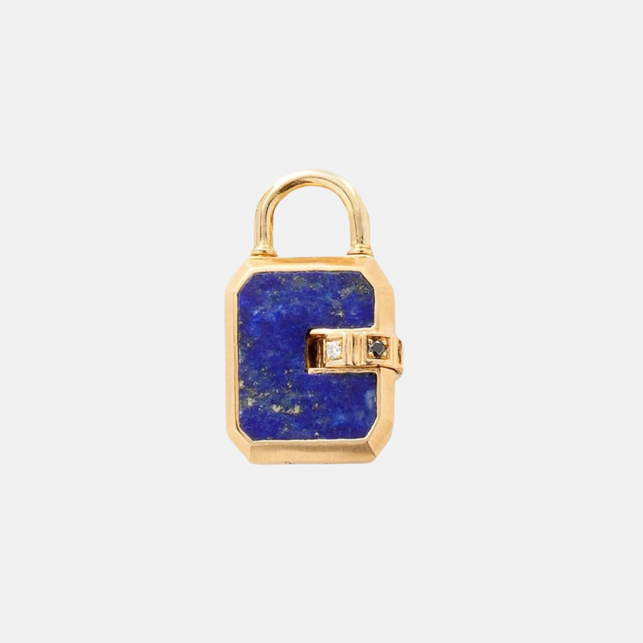 Mini Padlock, Lapis by James Banks Design - At Present Jewelry