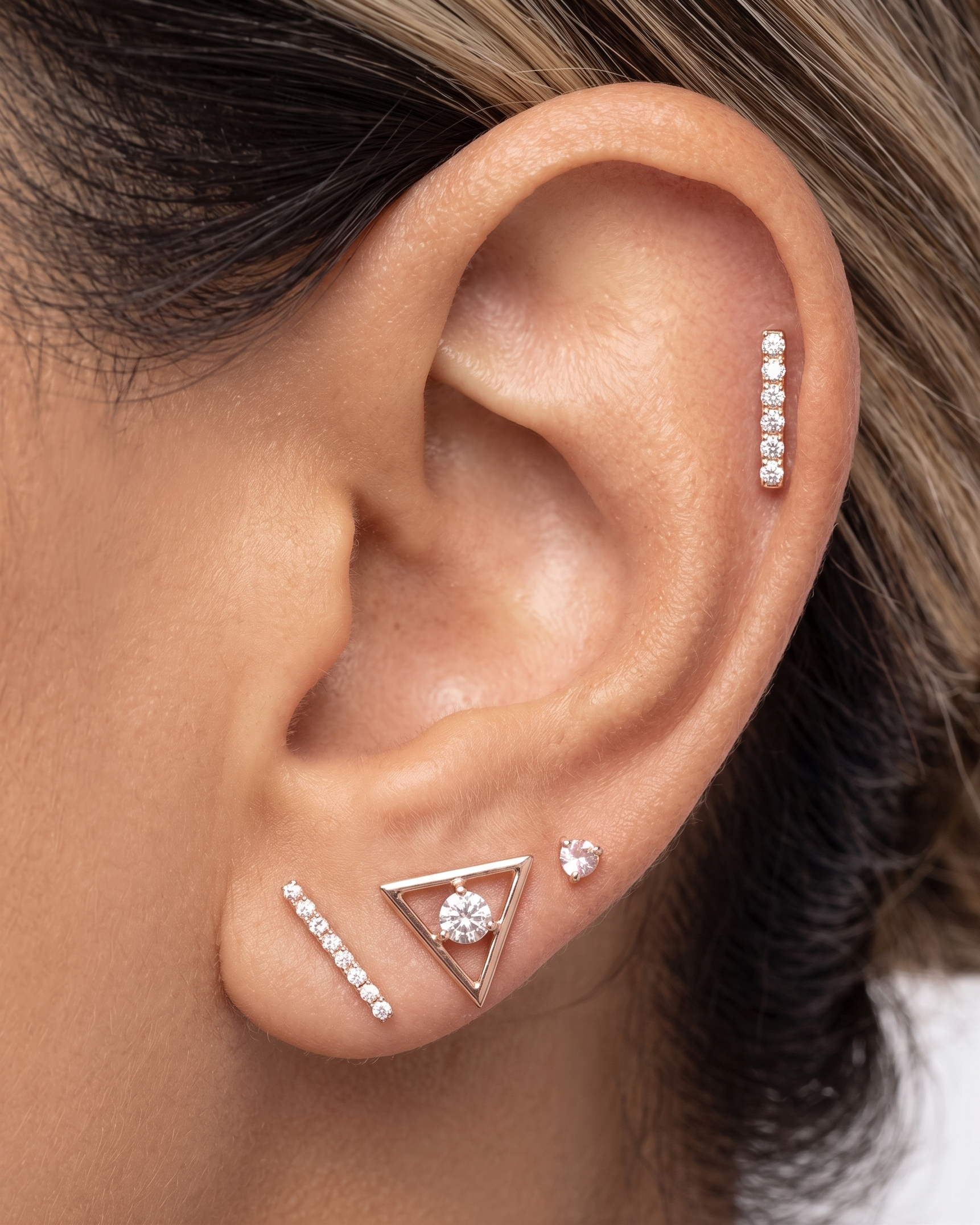 Five Diamond Studs
