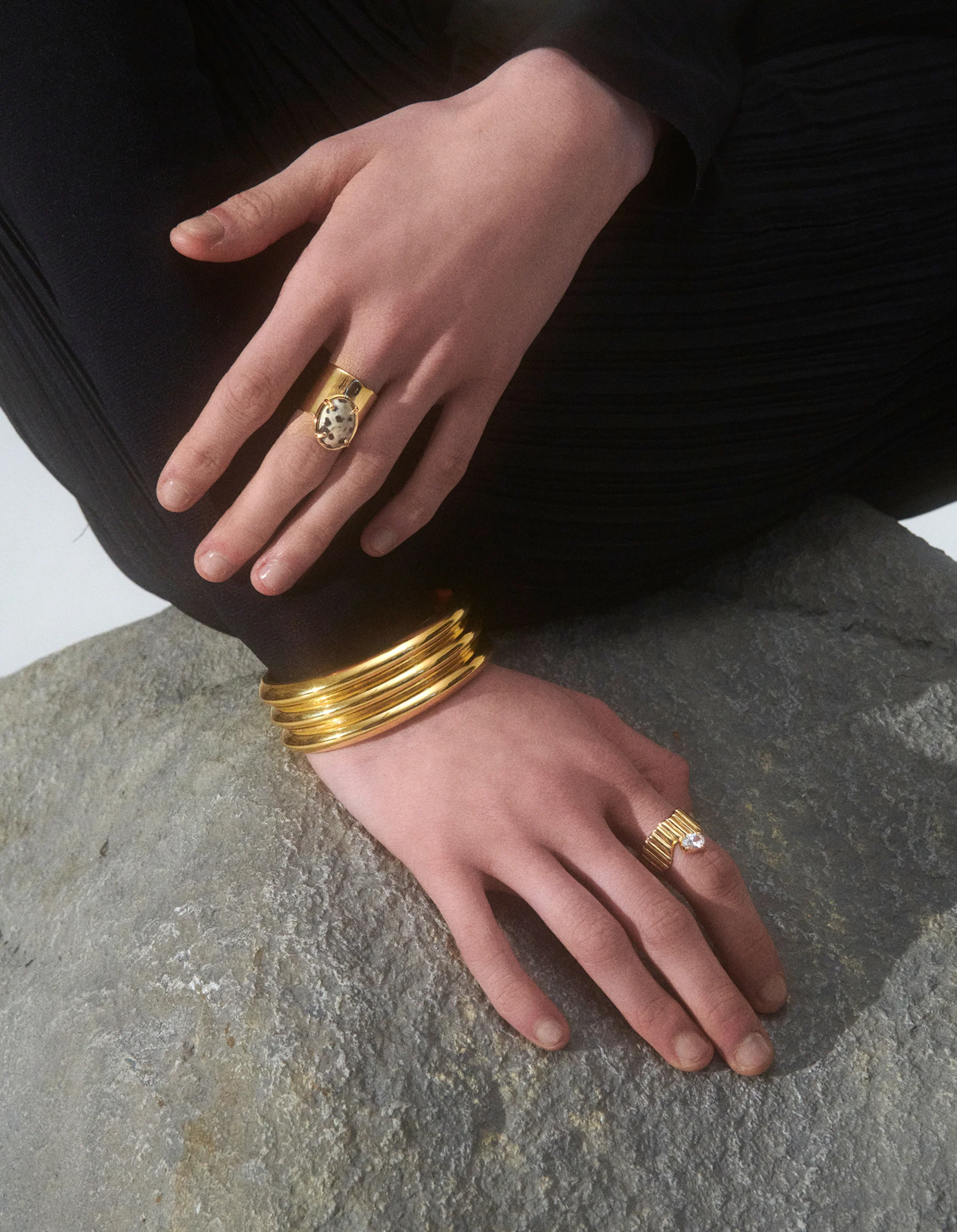Dalmatian Offset Ring