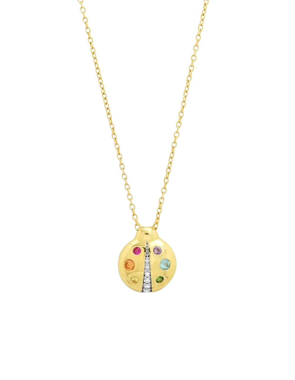 Multi Colored Baby Ladybug Necklace by Eriness - At Present Jewelry