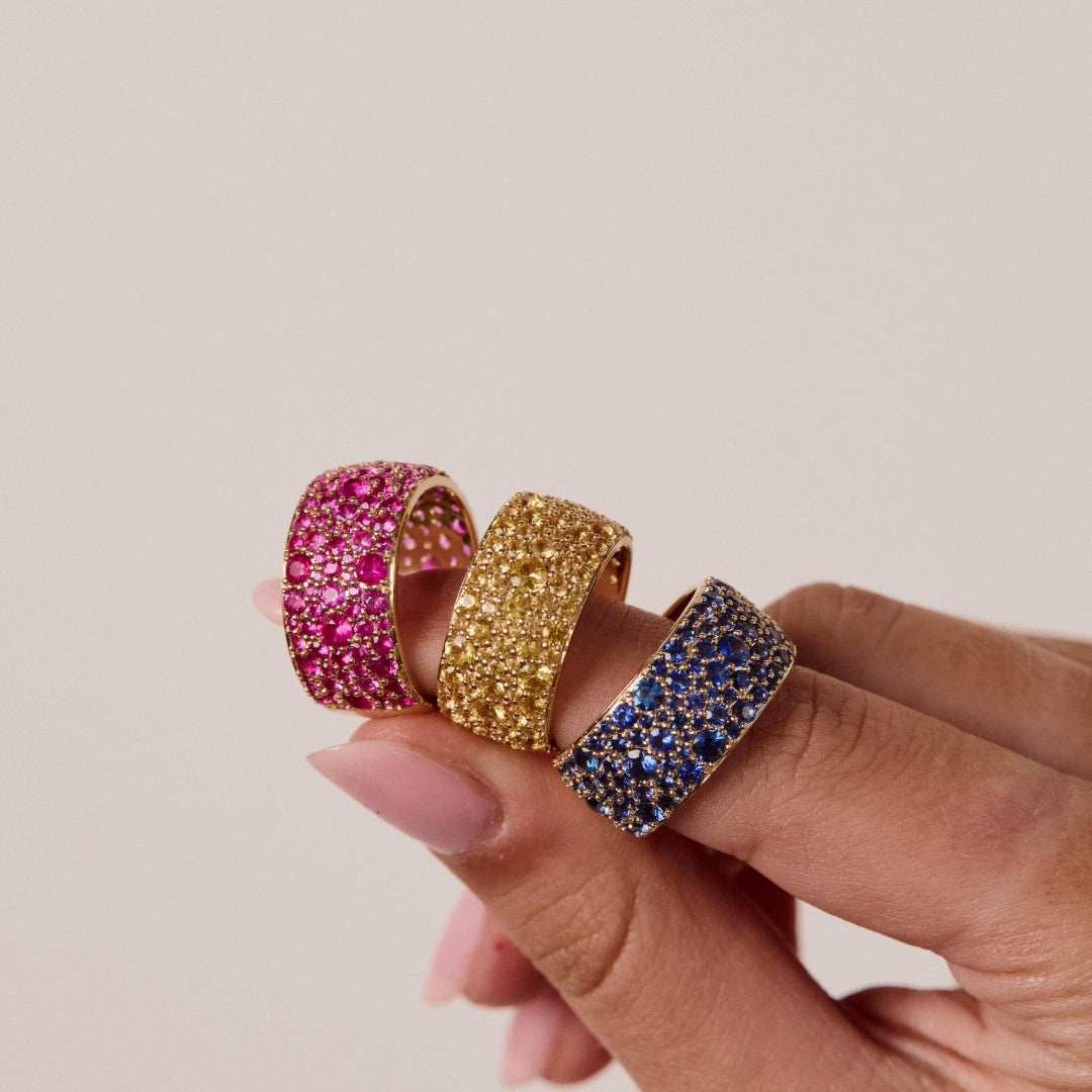 Sapphire Cigar Band by Eriness - At Present Jewelry