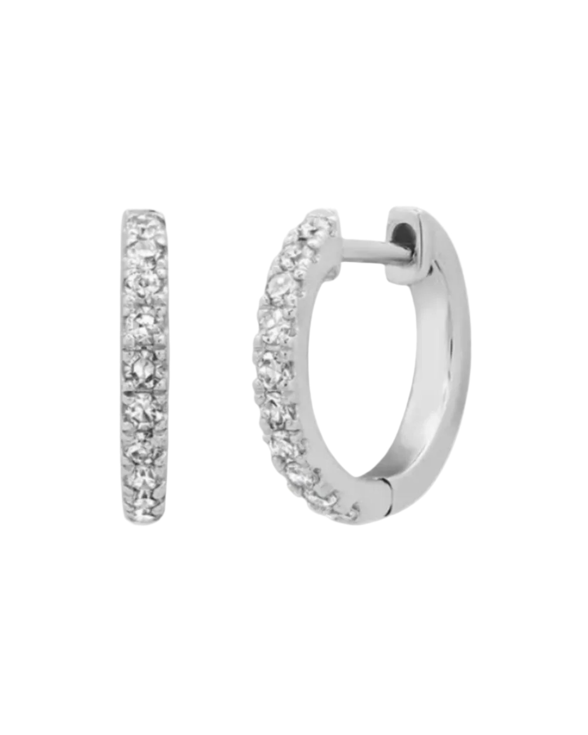 Standard Diamond Huggies by Eriness - At Present Jewelry
