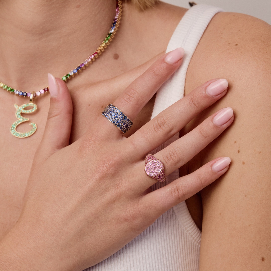 Sapphire Cigar Band by Eriness - At Present Jewelry