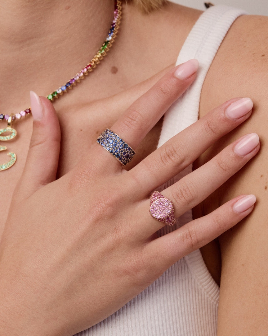 Sapphire Cigar Band by Eriness - At Present Jewelry