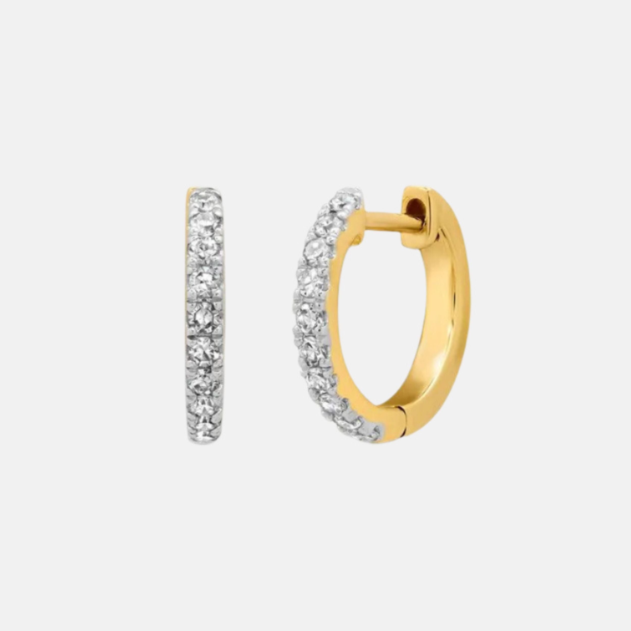 Standard Diamond Huggies by Eriness - At Present Jewelry