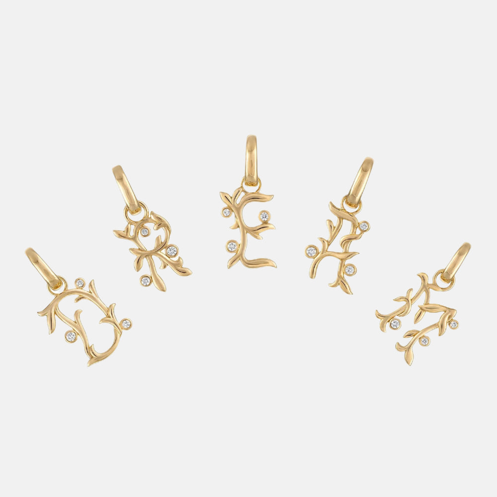 Vine Initial Pendants by Eden Presley - At Present Jewelry
