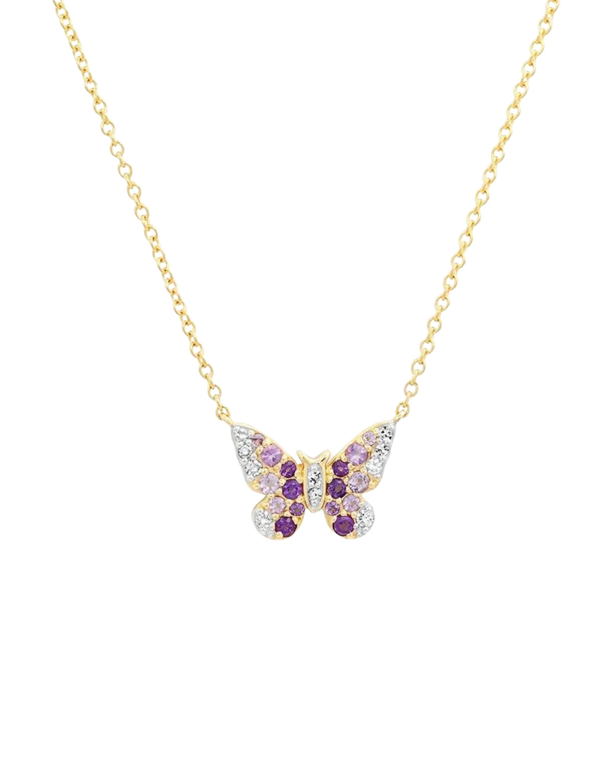 Mini Ombré Butterfly Necklace