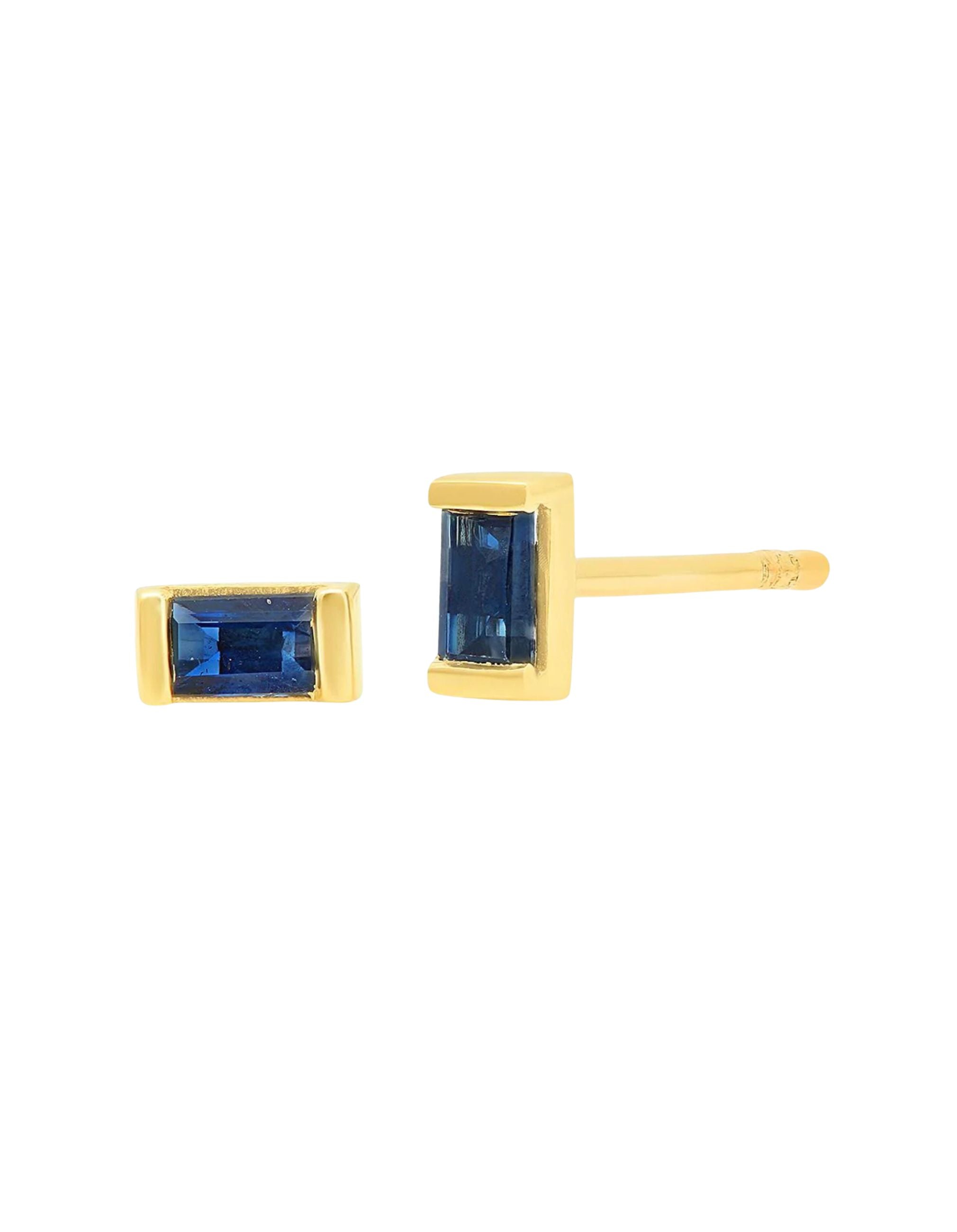 Gemstone Baguette Studs