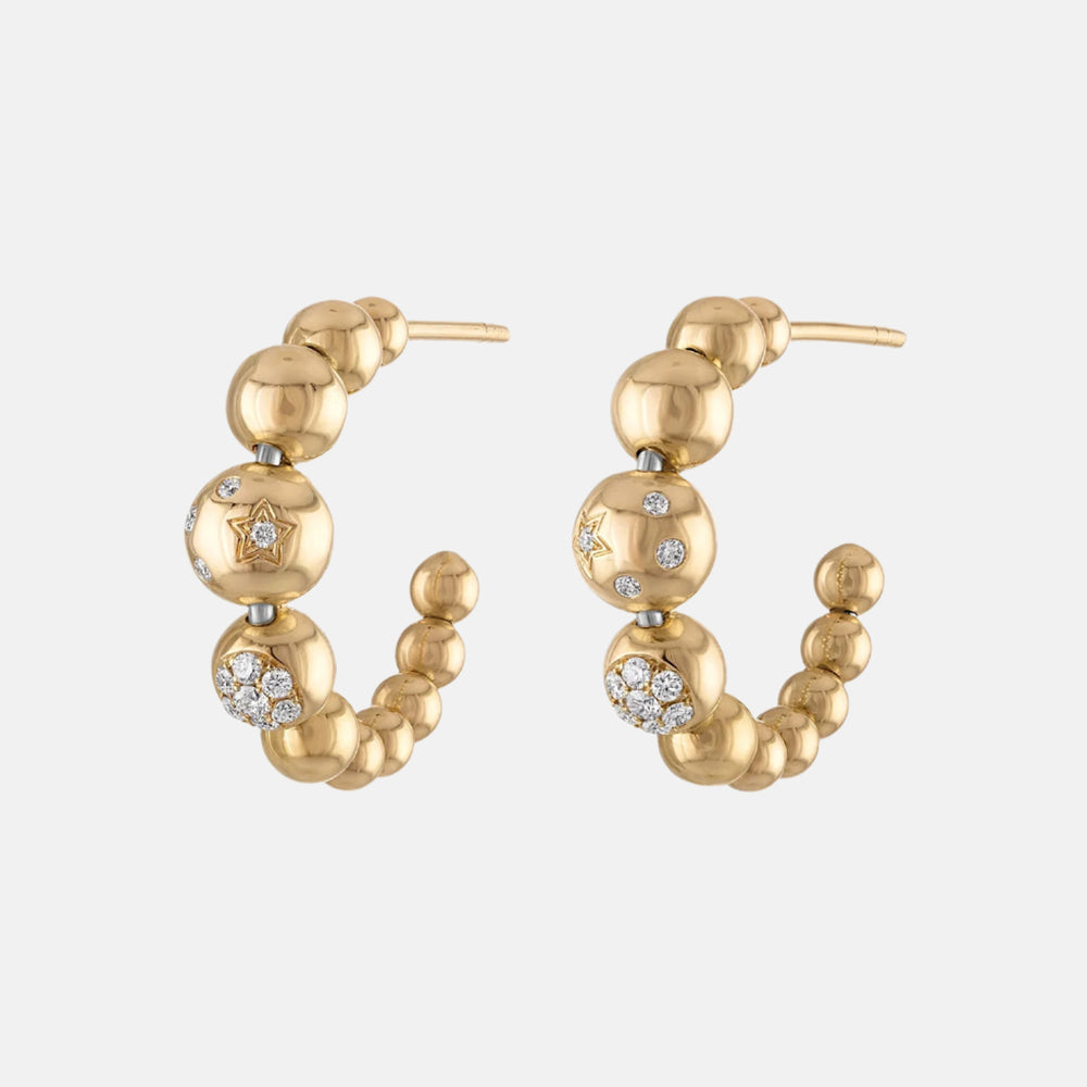 Beaded Hoop, Small by Eden Presley - At Present Jewelry