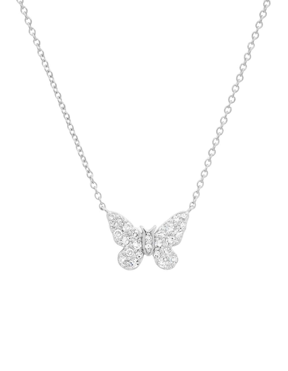 Mini Diamond Butterfly Necklace