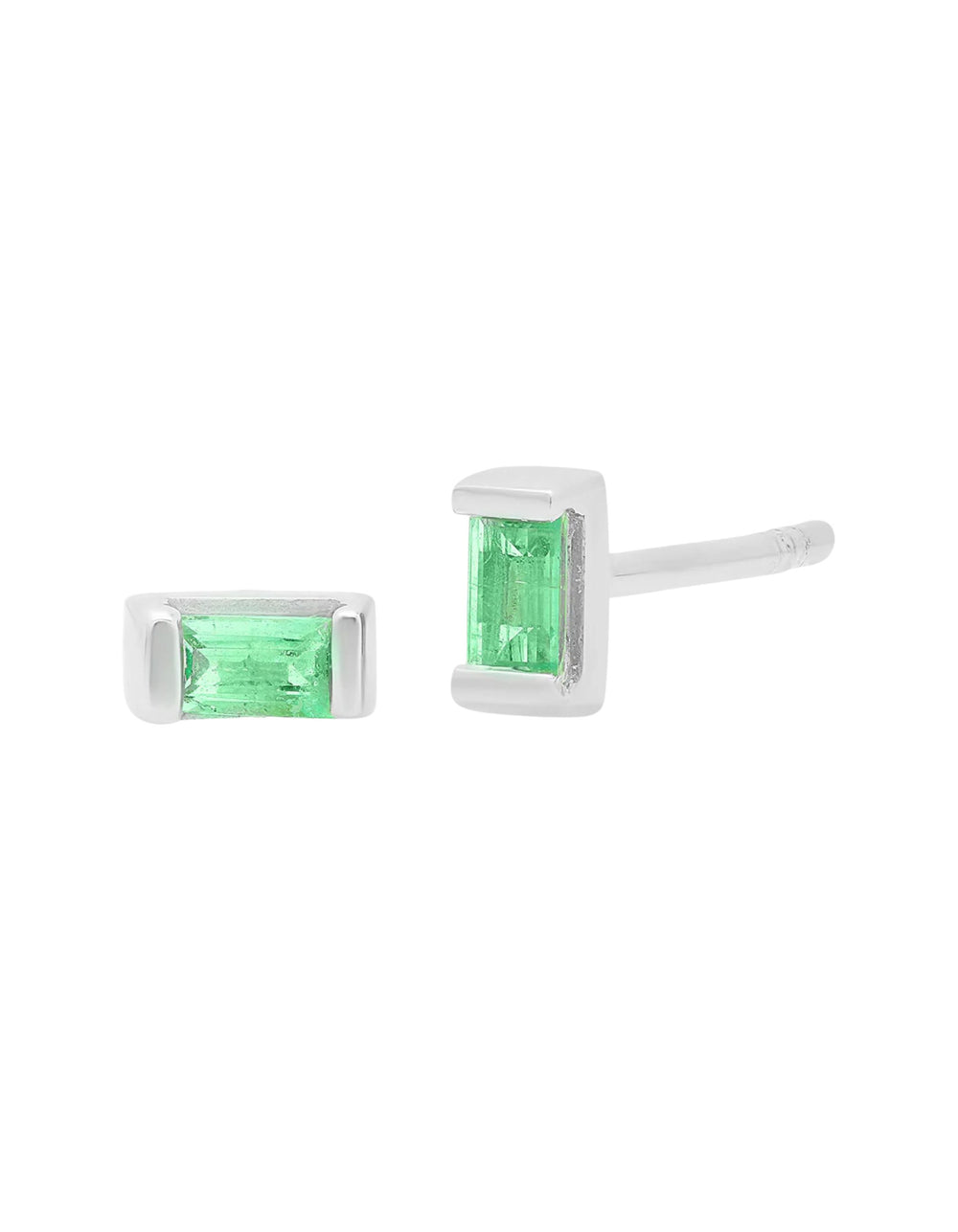 Gemstone Baguette Studs