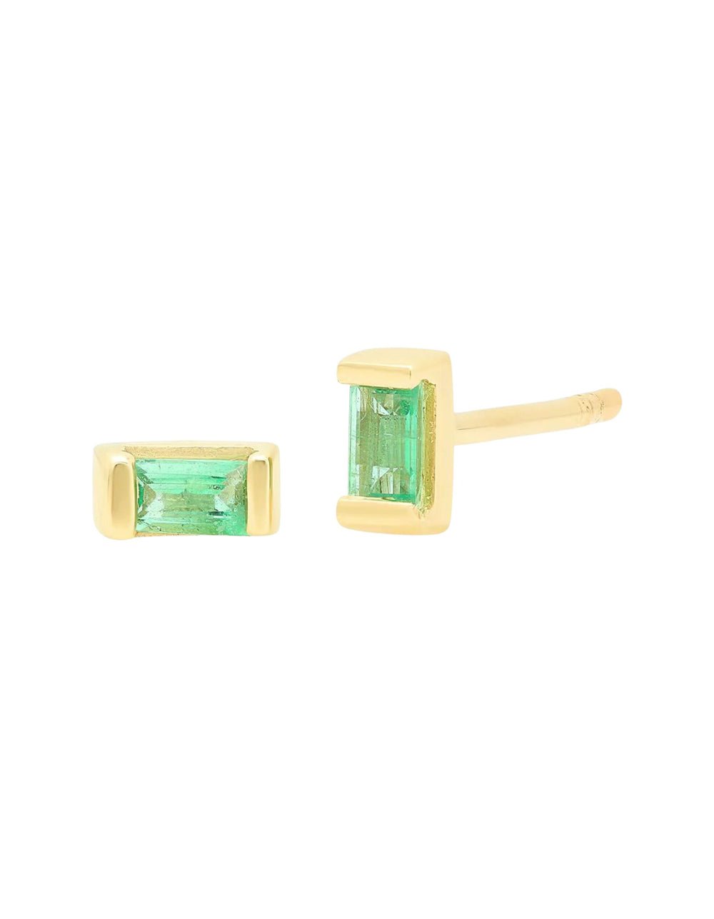 Gemstone Baguette Studs