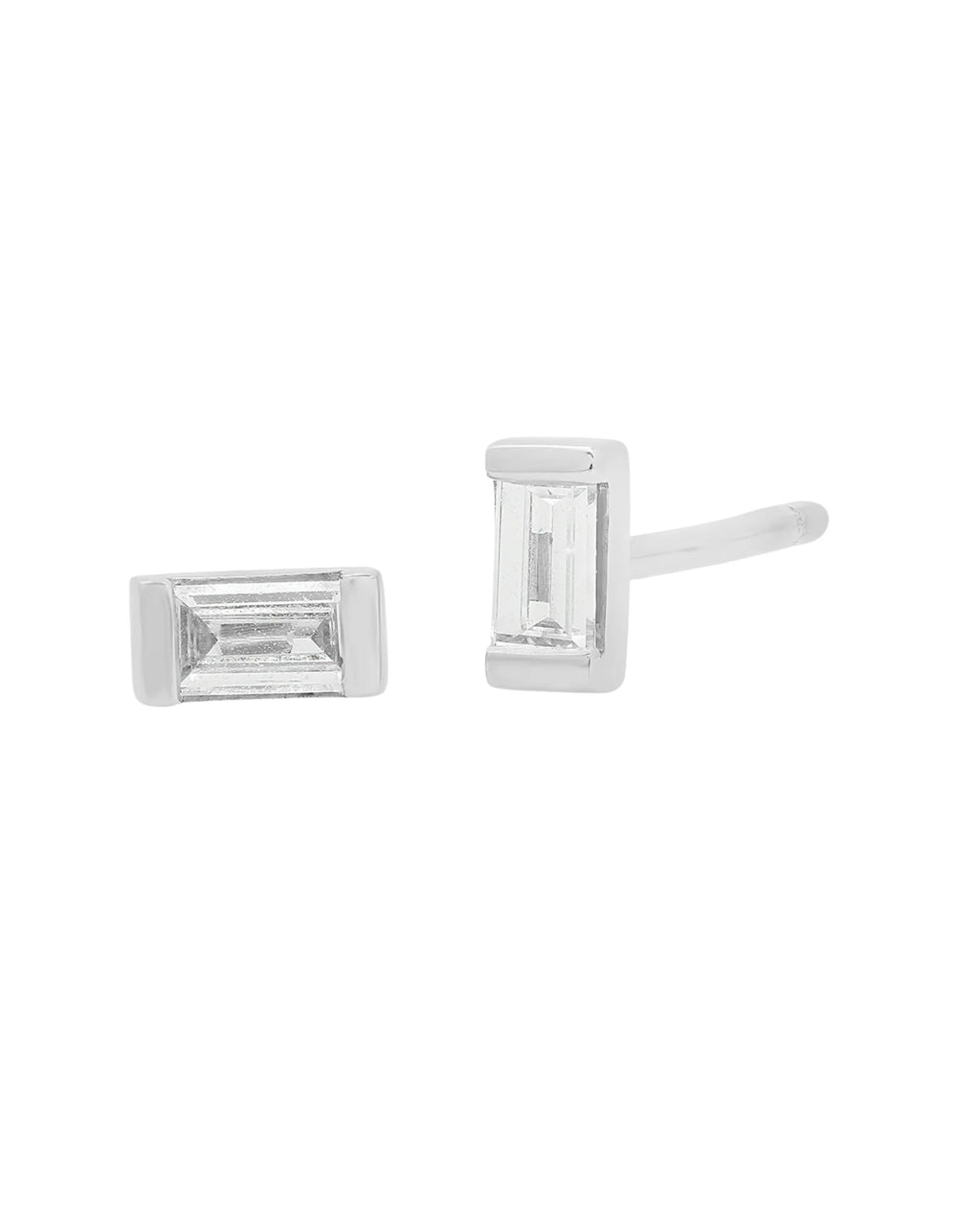 Diamond Baguette Studs